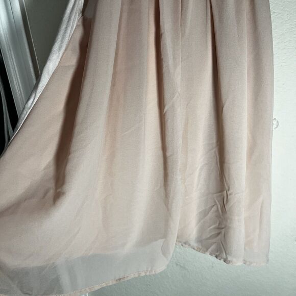 Anthropologie Sunday In Brooklyn Peach Chiffon Halter Cami Tank Top Lined Size M - Picture 4 of 7